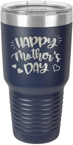 Vista 19 de Taza de viaje con texto en inglés "HAPPY MOTHERS DAY 30 oz Drink Tumbler with Straw " grabado con láser con divertidas citas " Compare con Yeti