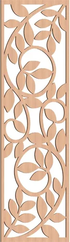 Vista 45 de 9 3/8"W x 24 3/8"H x 1/4"T Utica Decorativo Fretwork Madera Paneles de Pared, Abedul