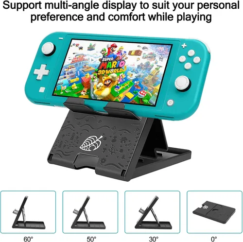 Vista 7 de Switch Lite Accessories Bundle, Kit with Carrying Case,TPU Case Cover with Screen Protector,Charging Dock,Playstand, Game Case, USB Cable