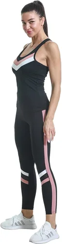 Vista 7 de Conjunto de chaleco y leggings para mujer, conjunto de ropa de entrenamiento de yoga, conjunto de 3 piezas para mujer