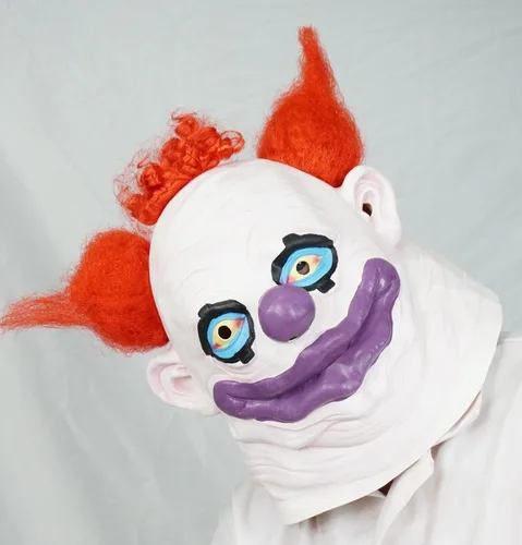 Vista 5 de Acid Tactical Killer Klown del espacio exterior Máscara de payaso de Halloween Disfraz de látex FATSO