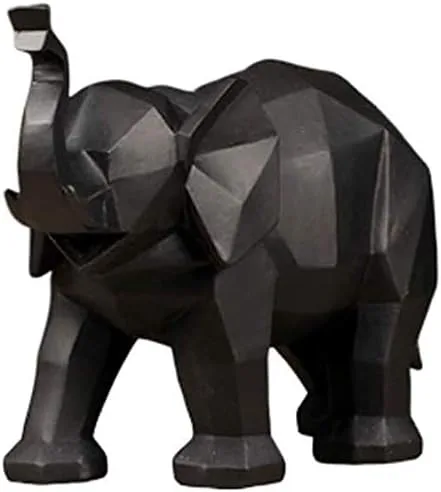 Vista 5 de Figurillas, estatuas de Feng Shui, decoración de estatuas de elefante, figuras de resina china para el hogar y la oficina, atraen riqueza y buena