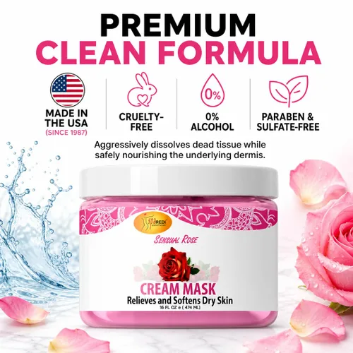 Vista 6 de SPA REDI - Máscara de Crema para Cuerpo y Pies, Rosa Sensual, 16 Oz - Masaje de Pedicura para Pies y Cuerpo Cansados, Hidratante, Piel Fresca