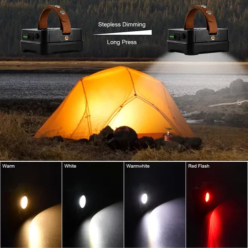 Vista 4 de 10000mAh 6000LM luz de trabajo recargable luz de camping luz mazorca luz 2400/4000/6500K tienda luz portátil mazorca luz impermeable tienda falla