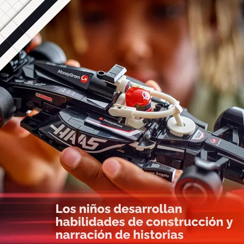 Vista 5 de LEGO Speed Champions MoneyGram Haas F1 Team VF-24 Auto de Carrera de Juguete - Juego de Construcción para Niños, Niños y Niñas, Edades 10+ - Auto