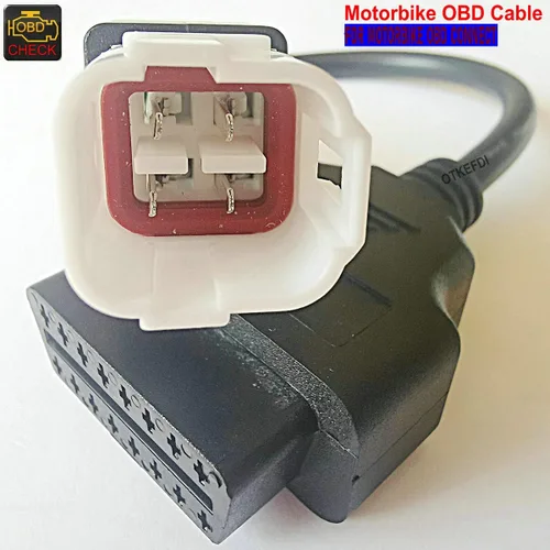 Vista 5 de Cable de diagnóstico CANBUS de la motocicleta 4pin OBD para la motocicleta de Yama