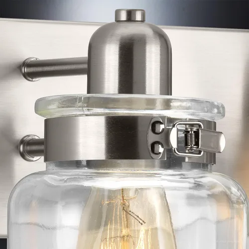 Vista 5 de Urban Ambiance Lámpara de tocador de baño moderna de lujo, tamaño grande: 8.625 pulgadas de alto x 30.25 pulgadas de ancho, con elementos
