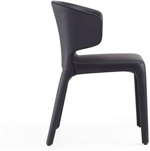 Vista 5 de Manhattan Comfort Conrad - Sillas de comedor modernas de mediados de siglo, muebles de cocina tapizados de tweed con respaldo contorneado, acolchado