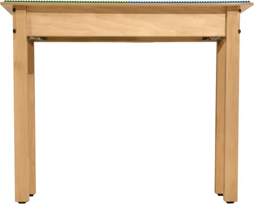 Vista 46 de Contender Time-2-Play - Mesa de madera contrachapada de abedul para niños, color azul y verde, compatible con Lego Montessori con estante para sala