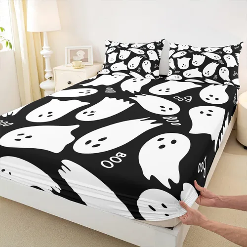 Vista 26 de Juego de ropa de cama con estampado de leopardo, tamaño individual, juego de cama de guepardo africano para decoración de dormitorio