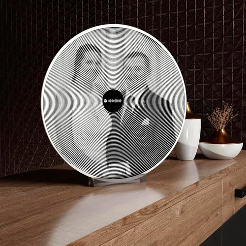 Vista 4 de EGD Disco de vinilo acrílico personalizado Regalo personalizado para el día de San Valentín para novio o novia con tu canción y foto favorita