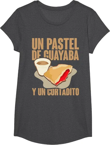 Vista 75 de Funny Cuban Coffee Guayaba Guava Breakfast T Shirt T-Shirt Asphalt Grey