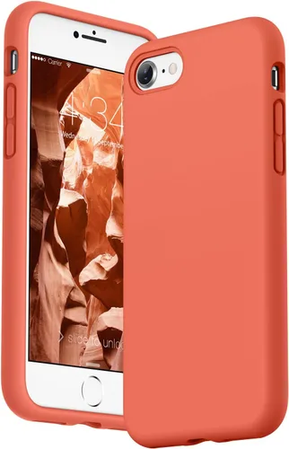 Vista 16 de Surphy - Carcasa de silicona compatible con iPhone SE 2020, iPhone 8, iPhone 7, funda de silicona líquida (con forro de microfibra) para iPhone 7