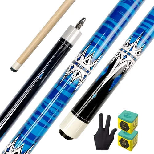 Vista 9 de 58" Billiard Cue Stick with13mm Cue Tip Maple Birch Pool Cue