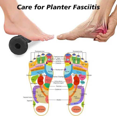 Vista 9 de Alivio de la fascitis plantar, masajeador de rodillos de pies, bola de lacrosse de masaje, juego de terapia de bola puntiaguda para aliviar