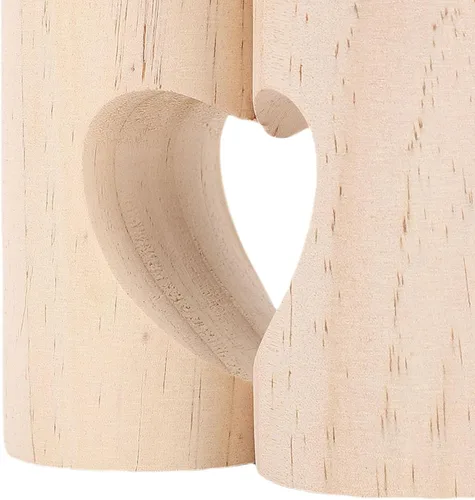 Vista 8 de Zerodis 2Pcs Tea Light Candle Holder Tea Light Holders Shaped Decorative Wood Tealight Candlestick Set Romantic Dinner Candlestick Stand for Table
