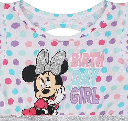 Vista 6 de Disney Minnie Mouse - Conjunto de vestido tutú de cumpleaños para niñas y niños pequeños, multicolor