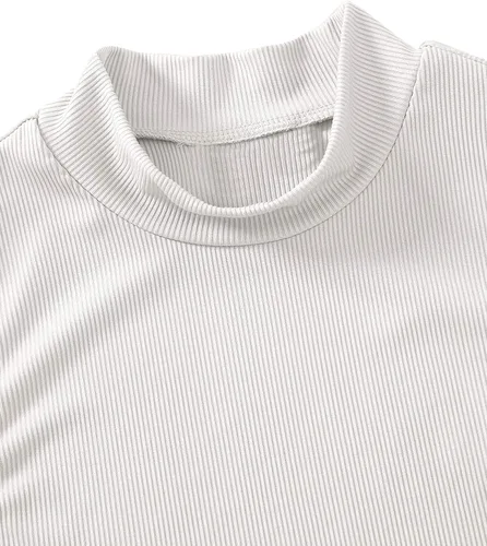 Vista 3 de Verdusa Camiseta corta básica sin mangas con cuello alto falso para mujer