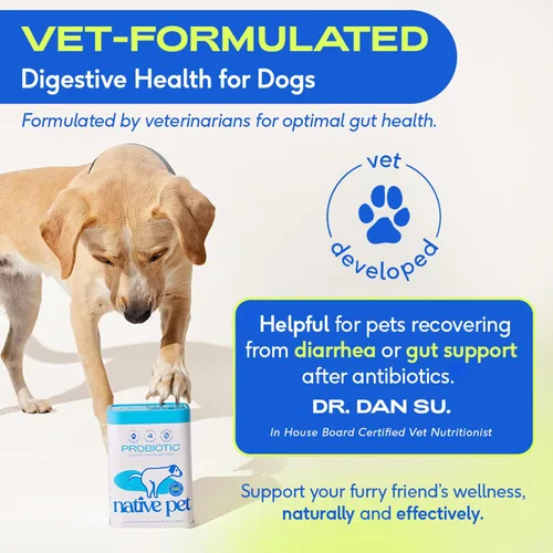 Vista 3 de Native Pet Aceite Omega para perros (8 onzas) y probiótico para perros (4.1 oz.)