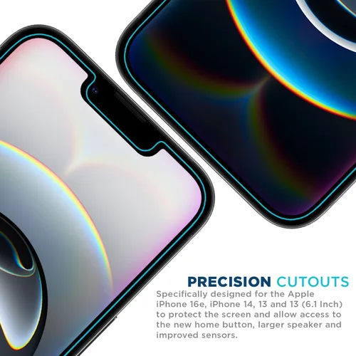 Vista 6 de Tech Armor 1 paquete de protector de pantalla de vidrio balístico de privacidad compatible con Apple iPhone 14 (2022), iPhone 13 y iPhone 13 Pro