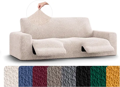 Vista 10 de PAULATO BY GA.I.CO. Funda reclinable – Funda de ajuste suave – Protector elástico de muebles reclinables de 1 pieza – Tela de terciopelo lavable a
