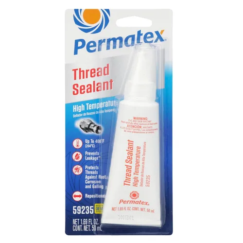 Vista 6 de Permatex 59214 Sellador de roscas de alta temperatura, tubo de 0.2 fl oz, 1 unidad