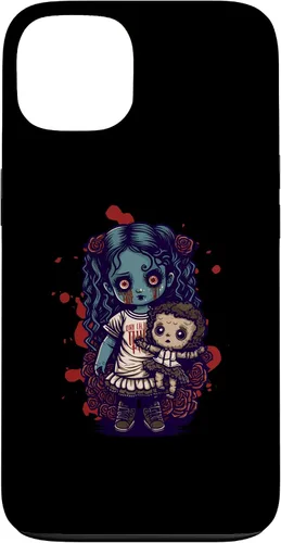 Vista 7 de Scary Goth Doll Holding Teddybear - Funda gótica gótica para iPhone 16