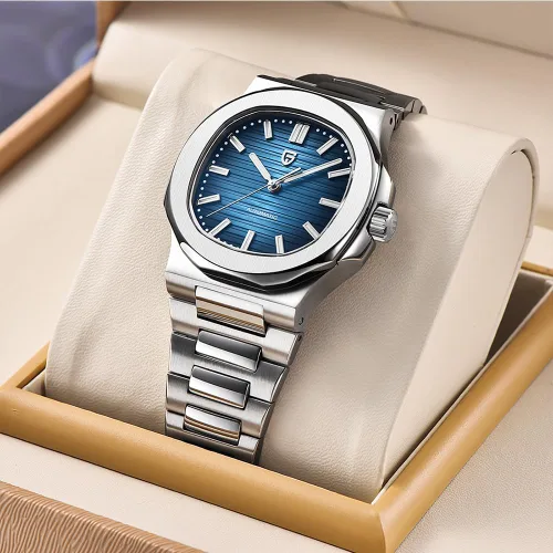 Vista 4 de Pagani Design - Reloj automático para hombre, ST16, azul cielo, cristal de Azul marino PD-1728