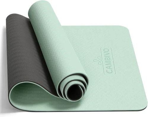 Vista 13 de CAMBIVO Tapete de yoga para mujeres, hombres y niños, 1/3, 1/4 y 2/5 pulgadas, extra grueso, antideslizante, 72 x 24 pulgadas, tapete de yoga