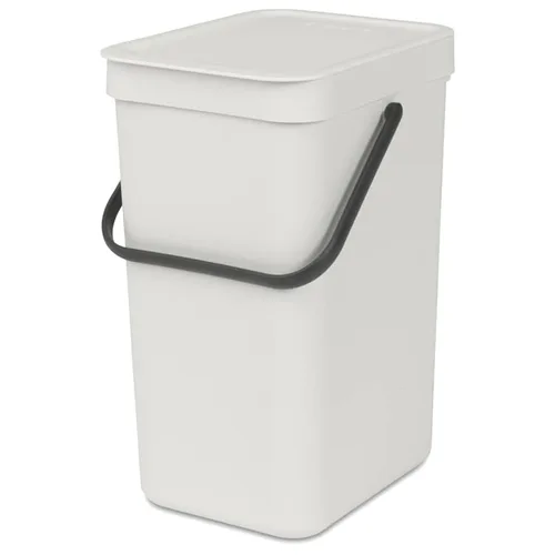 Vista 19 de Brabantia Sort & Go Cubo de Reciclaje 3.2 Galones (Verde Jade) Cubo de Basura de Plástico Eficiente en Espacio con Asa, Tapa Removible y Que