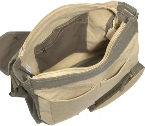 Vista 2 de Rothco Vintage Canvas Two-Tone Imprinted Map Bag