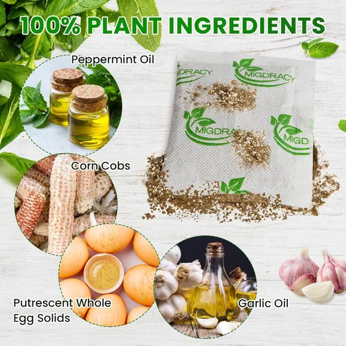Vista 8 de Bolsas de control de plagas, bolsas repelentes de insectos y ratones, 10 unidades de aceite de menta para ratas, hormigas, cucarachas, arañas
