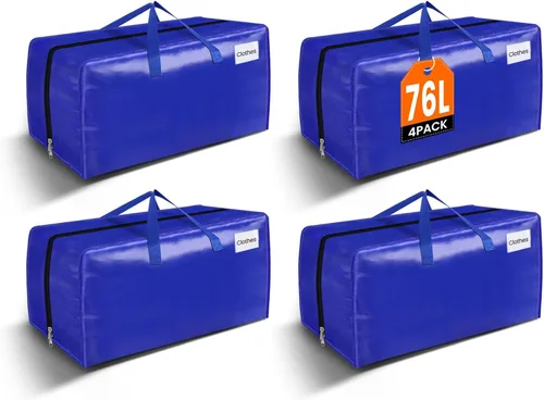 Vista 19 de BlissTotes Bolsas de mudanza, suministros de mudanza resistentes y bolsas de almacenamiento, bolsas de embalaje extragrandes, cajas con bolsillos