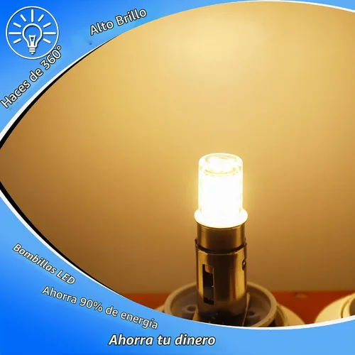 Vista 6 de Heifymi Bombilla BA15D 1142 de 12 voltios, blanco cálido, 2700K, 3W, 1004, 1076, 1130, 1176, LED, AC/DC, 12-24V, repuesto de bajo voltaje para luz