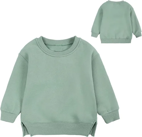 Vista 4 de Sudadera con capucha para bebé, niño, niña, con cuello redondo, con orejas bonitas, sin botones, para otoño e invierno, color liso