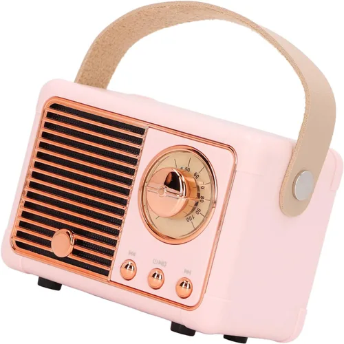 Vista 8 de ZJchao Altavoz portátil mini compacto inalámbrico retro diseño incorporado tarjeta radio alta capacidad batería ligero para viajes al aire libre