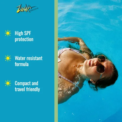 Vista 3 de Protector solar Zinka con óxido de zinc con factor de protección solar 50 de 0.49 oz, transparente