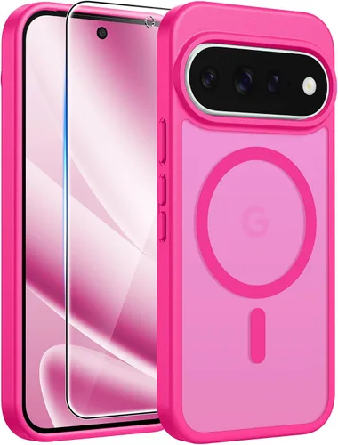 Vista 22 de FNTCASE - Funda para iPhone 16 Pro: magnética, mate, translúcida, de grado militar, protectora contra caídas, resistente, fina, duradera y a prueba