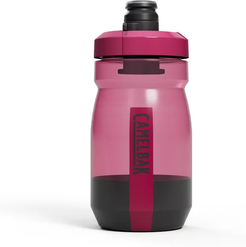 Vista 5 de CamelBak Podium botella de agua para bicicleta con compresión, negra, 15 onzas Easy Squeeze Design, High Flow Self Sealing Cap, Secure Bike Cage