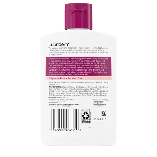 Vista 2 de Lubriderm Loción de terapia avanzada, sin fragancia, 6 onzas líquidas (paquete de 4)