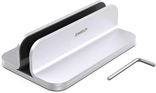 Vista 4 de JOKItech Soporte de aluminio para laptop, resistente y ajustable, compatible con Apple MacBook Pro/Air, Mac Mini, iPad Pro, plateado