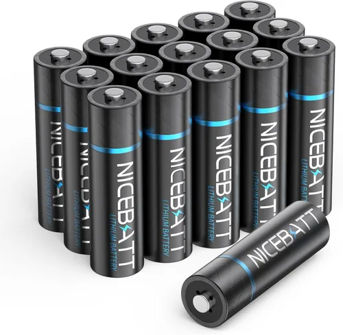 Vista 10 de NICEBATT Baterías AA de litio de 3500 mAh, 1.5 V de alta capacidad doble A para cámara Blink congelador, termómetro, etc., 4