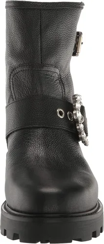 Vista 2 de Karl Lagerfeld Paris Botín Marceau con suela de lengüeta para mujer con botas de combate con detalles de cristal