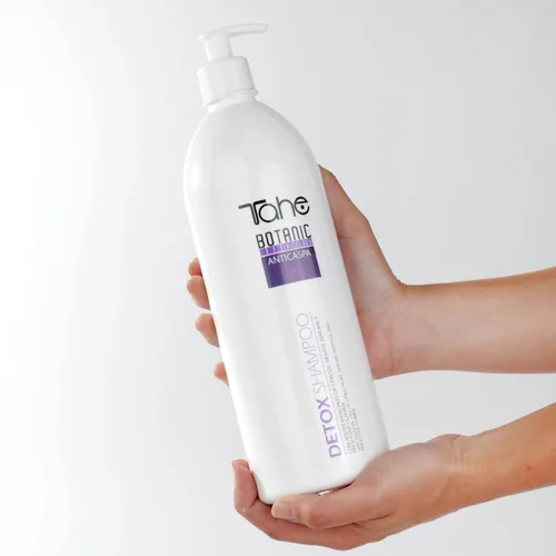 Vista 4 de Tahe Champú Anticaspa Detox con Aceites Esenciales Cítricos y Mentol Natura, 33.8 fl oz