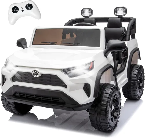 Vista 11 de Toyota RAV4 - Auto de paseo de 24 V con licencia 4WD Motores de 4 × 200 W para césped y grava, 5.1 MPH, control remoto, suspensión de 4 ruedas Azul