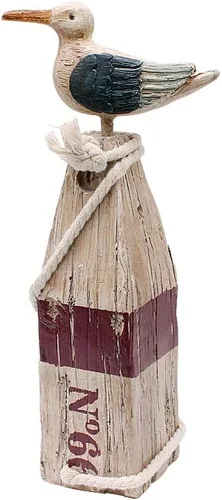 Vista 3 de Figura de gaviota de pájaro marino, estatua de pájaro costero para jardín, decoración de gaviotas, decoración de aves marinas, esculturas