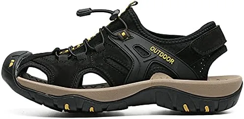 Vista 3 de Men's Sport Sandals Outdoor Hiking Sandals Closed Toe Water Sandals Casual Lightweight Summer Breathable Beach Shoes