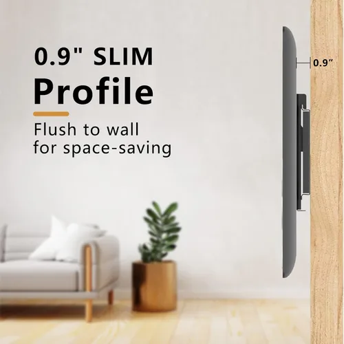 Vista 2 de Soporte de pared para TV de perfil bajo fijo para televisores LED, LCD y plasma de 14 a 43 pulgadas, pantalla plana, soporte universal para monitor