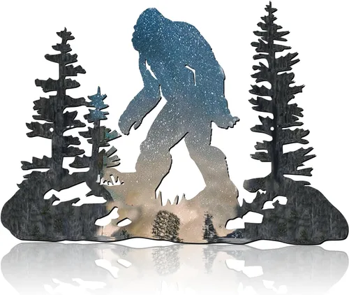 Vista 7 de Demissle Bigfoot Sasquatch Regalo Decoración Bigfoot Arte de Pared Big Foot Letrero Regalo para Hombres 15.7 x 11 Pulgadas Letrero de Metal
