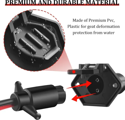 Vista 2 de Enchufe de motor de arrastre, enchufe impermeable de 12V-24V de conexión rápida para barco, conector de motor de arrastre de calibre 8 de 2 cables